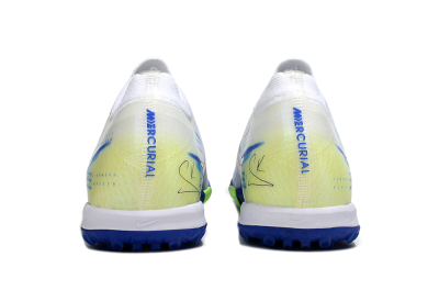 Unisex Nike Air Zoom Mercurial Vapor 16 Elite TF Football Shoes - White/Electric Blue/Lime Green