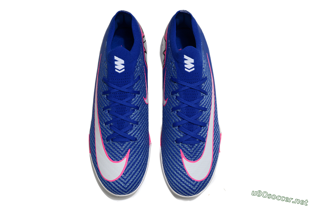 Unisex Nike Air Zoom Mercurial Vapor 16 Elite TF Football Shoes - Blue/Electric Blue/Fuchsia Pink 4
