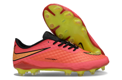 Men's Nike Hypervenom Phantom FG Football Boots - Pink/Electric Lime/Black