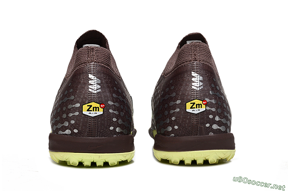 Unisex Nike Air Zoom Mercurial Vapor 16 Elite TF Football Shoes - Brown/Lime Twist/Silver Dots 5