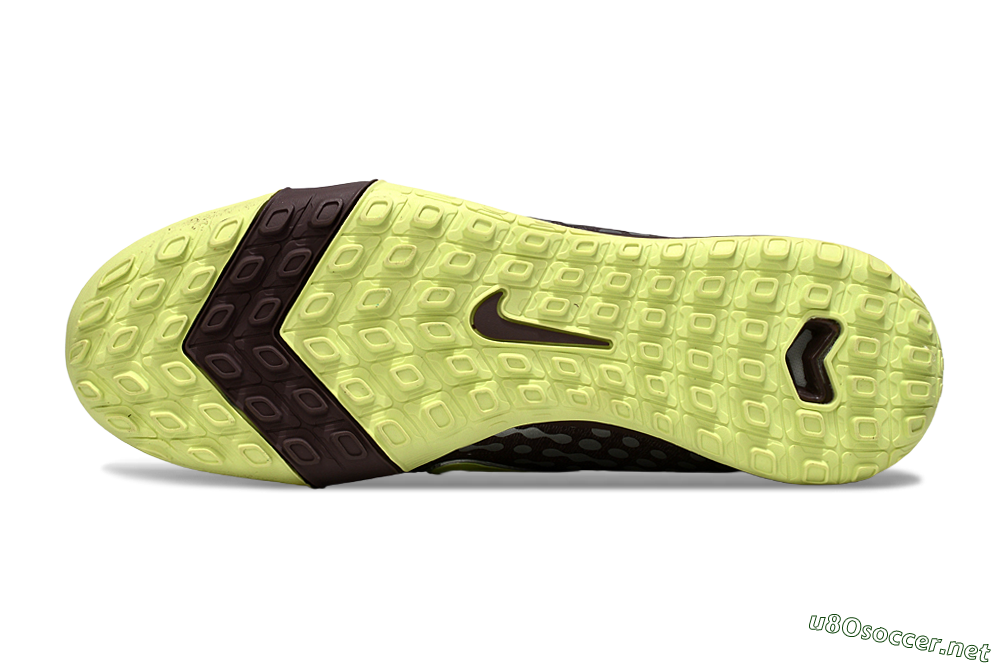Unisex Nike Air Zoom Mercurial Vapor 16 Elite TF Football Shoes - Brown/Lime Twist/Silver Dots 6