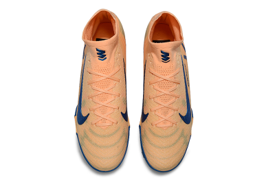 Unisex KM x Nike Air Zoom Mercurial Superfly 10 Elite TF Football Shoes - Orange/Tropical Sunrise/Navy Blue