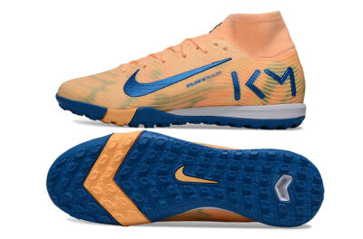 Unisex KM x Nike Air Zoom Mercurial Superfly 10 Elite TF Football Shoes - Orange/Tropical Sunrise/Navy Blue