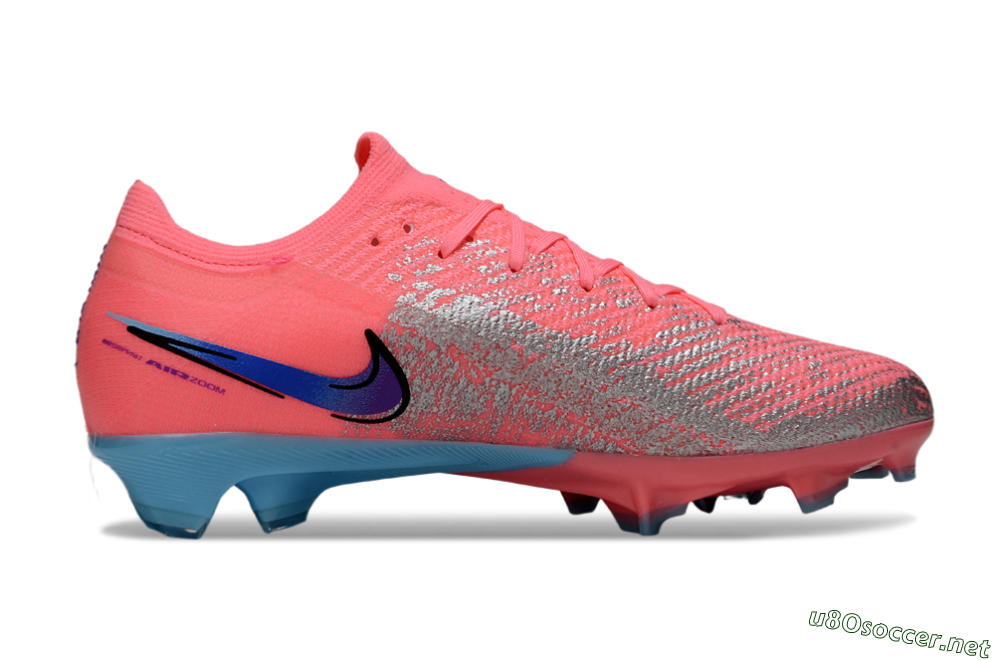 Unisex Nike Air Zoom Mercurial Vapor 16 Elite FG Football Boots - Pink/Electric Pink/Aqua Blue 7