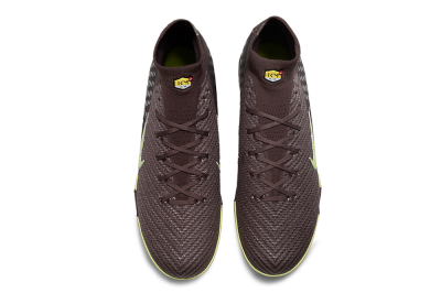 Unisex Nike Air Zoom Mercurial Superfly 10 Elite TF Football Shoes - Brown/Lime Green/Slate Grey