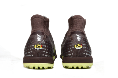 Unisex Nike Air Zoom Mercurial Superfly 10 Elite TF Football Shoes - Brown/Lime Green/Slate Grey