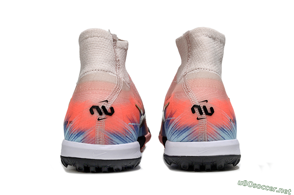 Unisex Nike Air Zoom Mercurial Superfly 10 Elite TF Football Shoes - Pink/Coral Breeze/Faded Blue 5