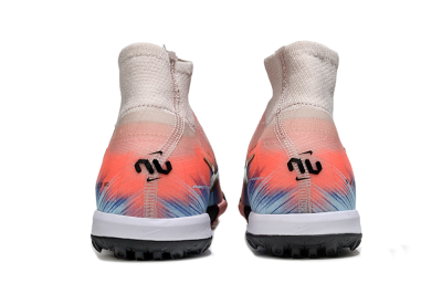 Unisex Nike Air Zoom Mercurial Superfly 10 Elite TF Football Shoes - Pink/Coral Breeze/Faded Blue