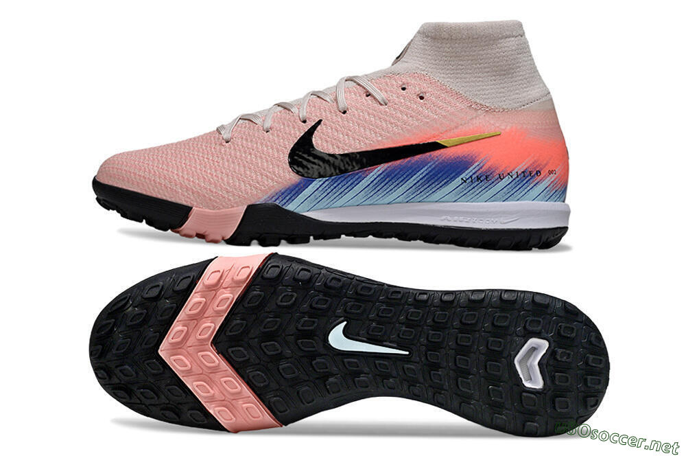 Unisex Nike Air Zoom Mercurial Superfly 10 Elite TF Football Shoes - Pink/Coral Breeze/Faded Blue 1