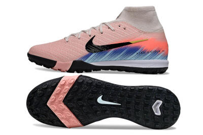 Unisex Nike Air Zoom Mercurial Superfly 10 Elite TF Football Shoes - Pink/Coral Breeze/Faded Blue