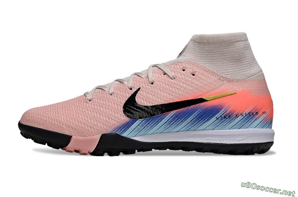 Unisex Nike Air Zoom Mercurial Superfly 10 Elite TF Football Shoes - Pink/Coral Breeze/Faded Blue 0