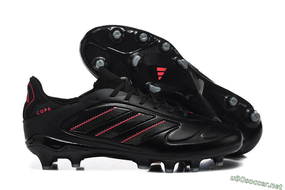 Men's Adidas Copa Pure 2 FG Football Boots - Black/Crimson Burst/Sleek Charcoal 2
