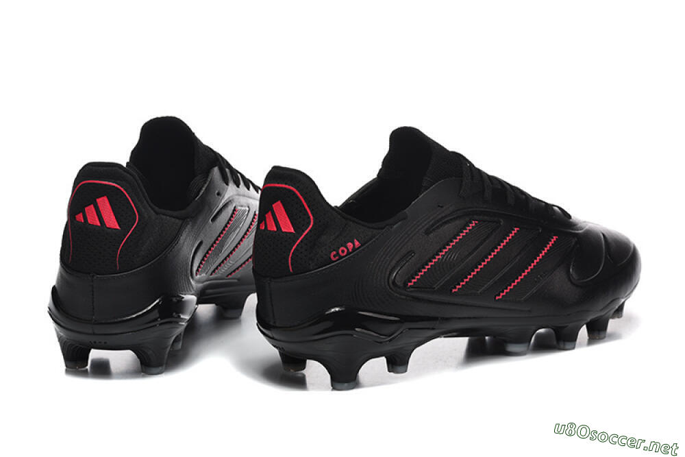 Men's Adidas Copa Pure 2 FG Football Boots - Black/Crimson Burst/Sleek Charcoal 9
