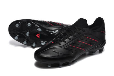 Men's Adidas Copa Pure 2 FG Football Boots - Black/Crimson Burst/Sleek Charcoal