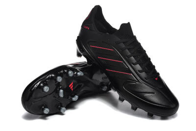 Men's Adidas Copa Pure 2 FG Football Boots - Black/Crimson Burst/Sleek Charcoal