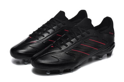 Men's Adidas Copa Pure 2 FG Football Boots - Black/Crimson Burst/Sleek Charcoal