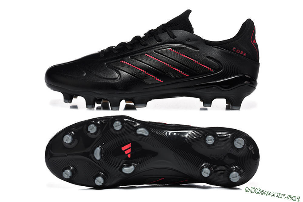 Men's Adidas Copa Pure 2 FG Football Boots - Black/Crimson Burst/Sleek Charcoal 1