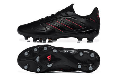 Men's Adidas Copa Pure 2 FG Football Boots - Black/Crimson Burst/Sleek Charcoal