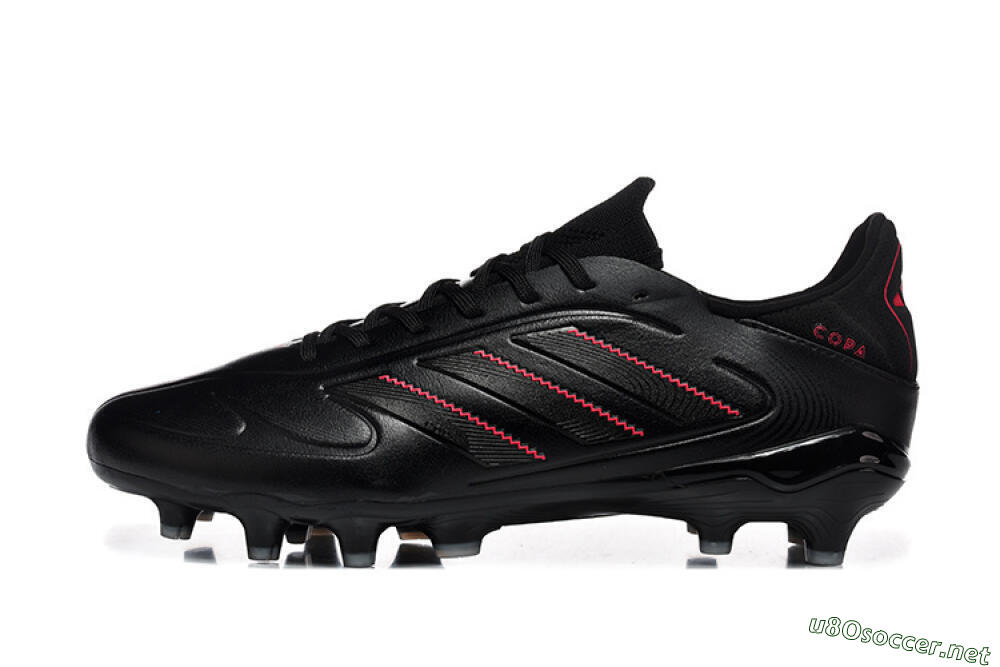 Men's Adidas Copa Pure 2 FG Football Boots - Black/Crimson Burst/Sleek Charcoal 0