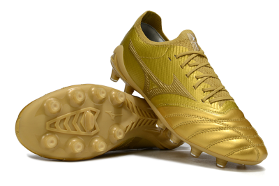 Men's Mizuno Morelia Neo 4 FG Football Boots - Gold/Metallic Gold/Shiny Gold
