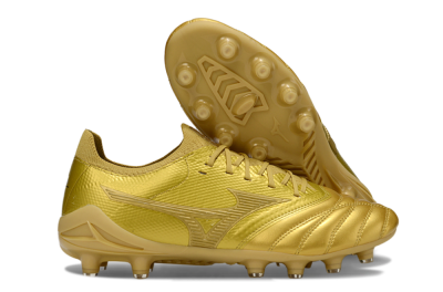 Men's Mizuno Morelia Neo 4 FG Football Boots - Gold/Metallic Gold/Shiny Gold