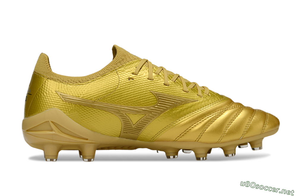 Men's Mizuno Morelia Neo 4 FG Football Boots - Gold/Metallic Gold/Shiny Gold 5