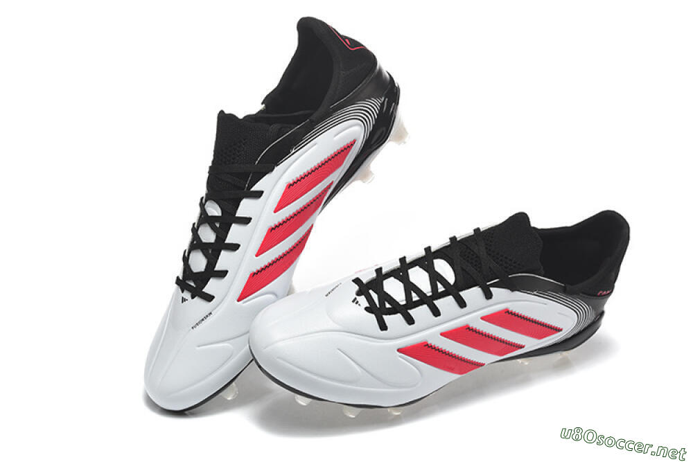 Men's Adidas Copa Pure 2 FG Football Boots - White/Crimson Red/Black 6