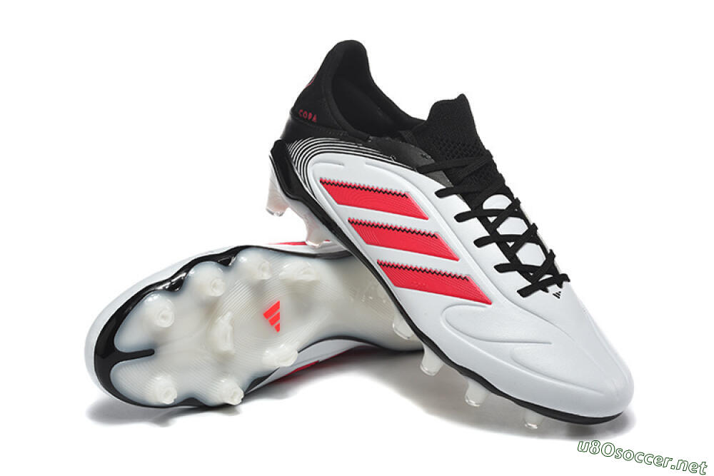 Men's Adidas Copa Pure 2 FG Football Boots - White/Crimson Red/Black 4