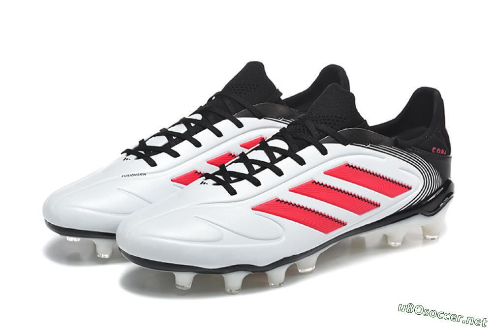 Men's Adidas Copa Pure 2 FG Football Boots - White/Crimson Red/Black 5