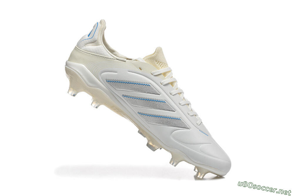 Men's Adidas Copa Pure 2 FG Football Boots - White/Light Gray/Blue 7