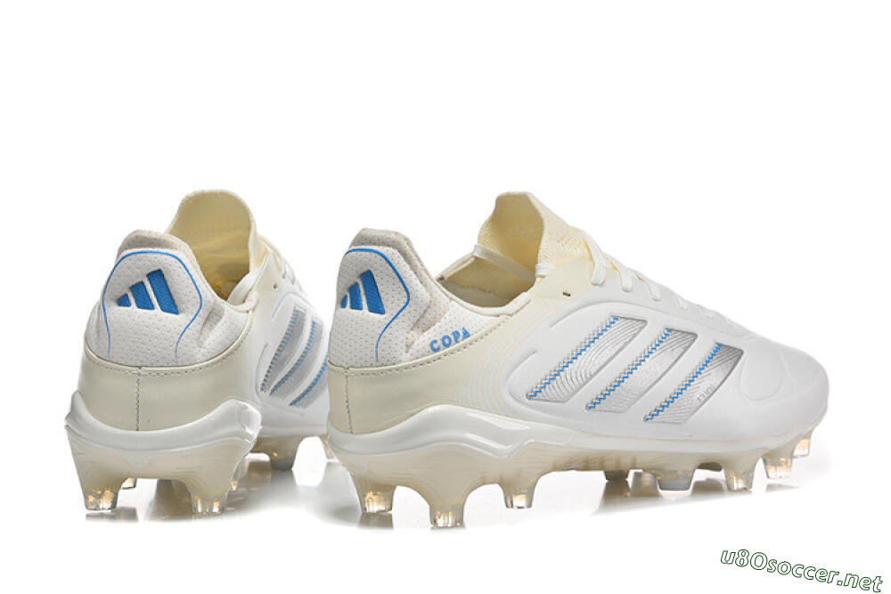 Men's Adidas Copa Pure 2 FG Football Boots - White/Light Gray/Blue 9