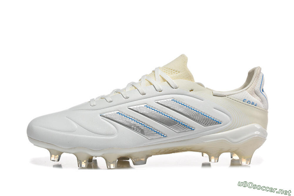 Men's Adidas Copa Pure 2 FG Football Boots - White/Light Gray/Blue 0