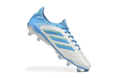 Men's Adidas Copa Pure 2 FG Football Boots - White/Sky Blue/Neon Green