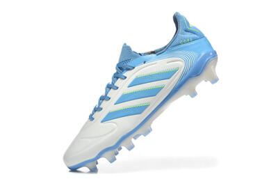 Men's Adidas Copa Pure 2 FG Football Boots - White/Sky Blue/Neon Green
