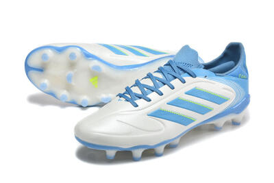 Men's Adidas Copa Pure 2 FG Football Boots - White/Sky Blue/Neon Green
