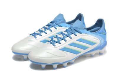 Men's Adidas Copa Pure 2 FG Football Boots - White/Sky Blue/Neon Green