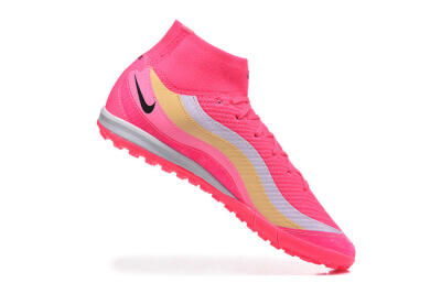 Men's Nike Air Zoom Mercurial Superfly 10 Elite TF Football Shoes - Pink/Electric Pink/Lemon Yellow