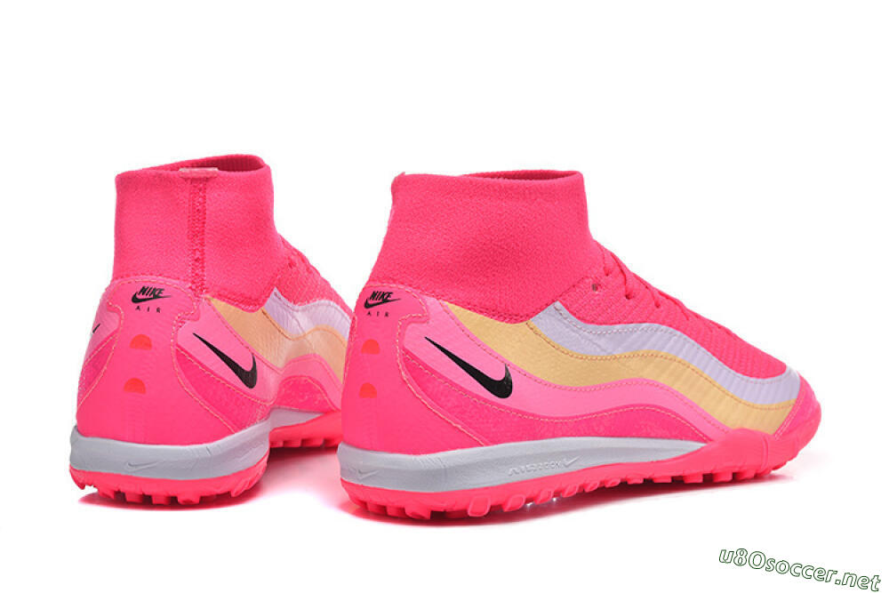 Men's Nike Air Zoom Mercurial Superfly 10 Elite TF Football Shoes - Pink/Electric Pink/Lemon Yellow 9
