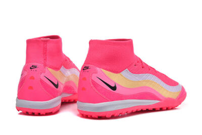 Men's Nike Air Zoom Mercurial Superfly 10 Elite TF Football Shoes - Pink/Electric Pink/Lemon Yellow