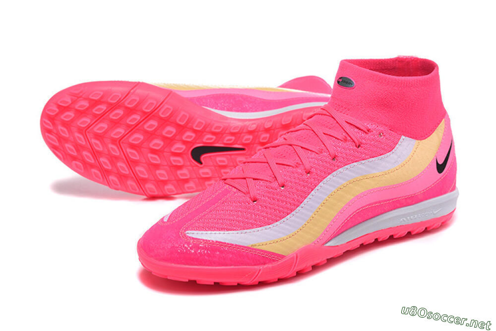 Men's Nike Air Zoom Mercurial Superfly 10 Elite TF Football Shoes - Pink/Electric Pink/Lemon Yellow 3