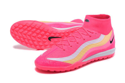 Men's Nike Air Zoom Mercurial Superfly 10 Elite TF Football Shoes - Pink/Electric Pink/Lemon Yellow