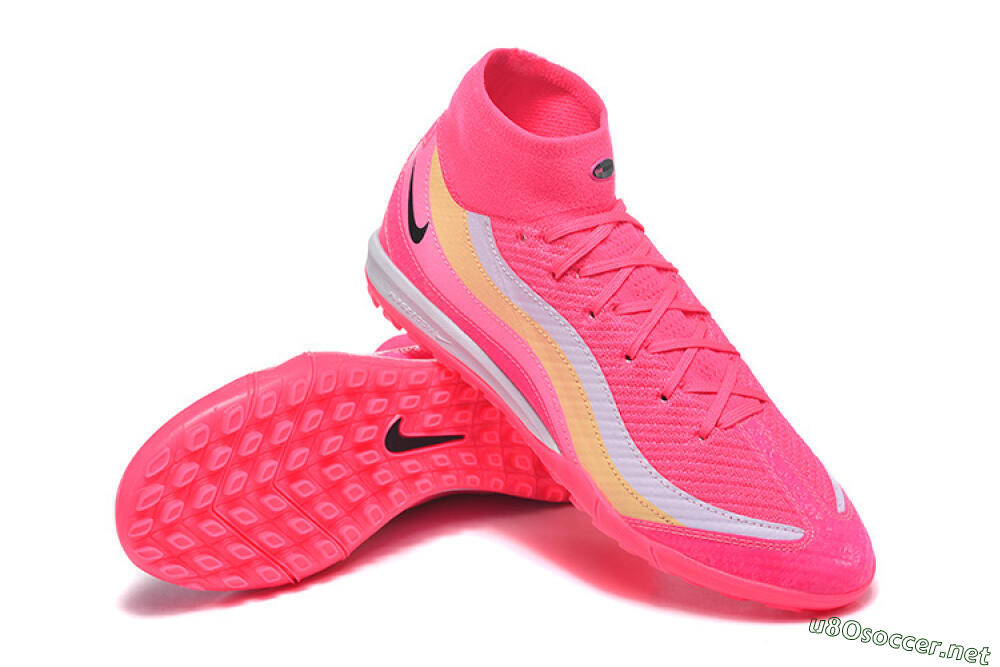 Men's Nike Air Zoom Mercurial Superfly 10 Elite TF Football Shoes - Pink/Electric Pink/Lemon Yellow 4