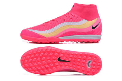 Men's Nike Air Zoom Mercurial Superfly 10 Elite TF Football Shoes - Pink/Electric Pink/Lemon Yellow