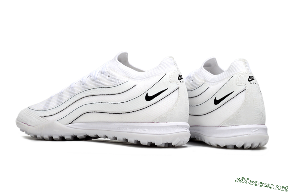 Unisex Nike Air Zoom Mercurial Vapor 16 Elite TF Football Shoes - White/Clean White/Black Accents 4