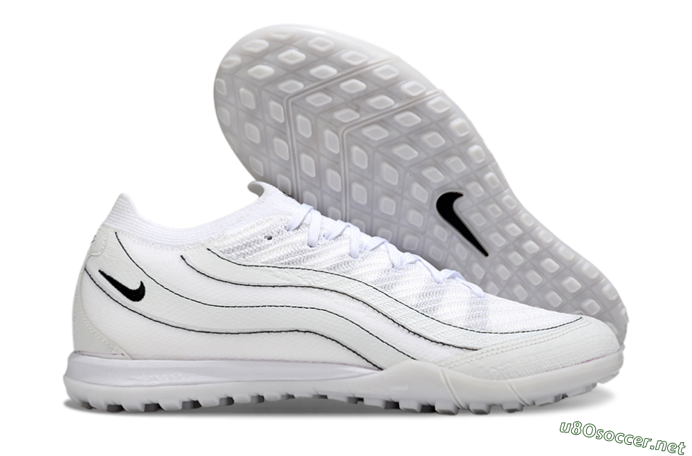 Unisex Nike Air Zoom Mercurial Vapor 16 Elite TF Football Shoes - White/Clean White/Black Accents 2