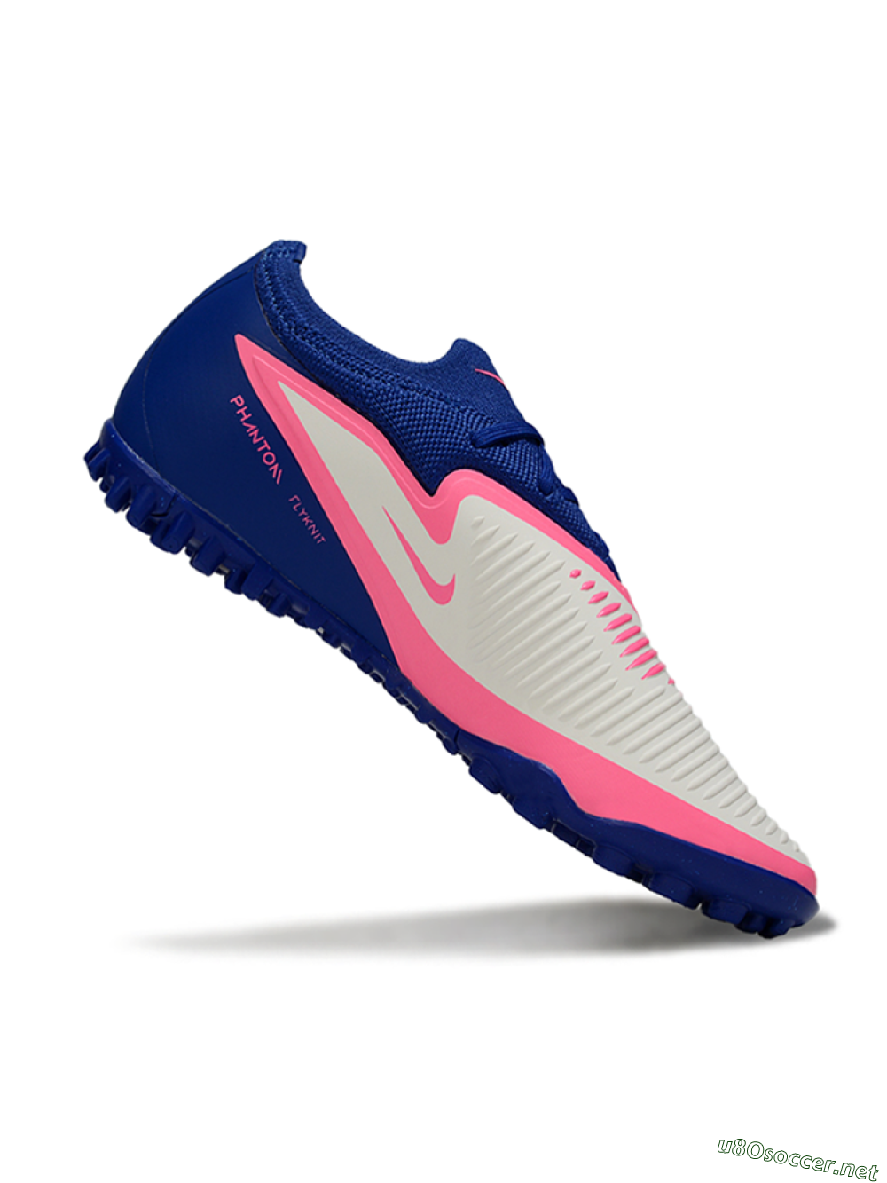 Unisex Nike Phantom 6 Low Elite TF Football Shoes - Blue/Vibrant Pink/Light Grey 4