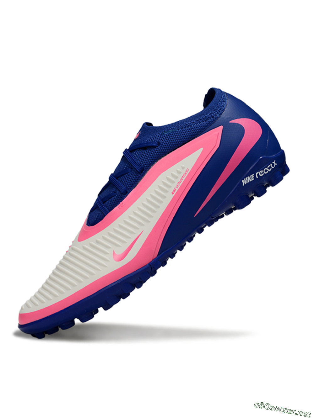 Unisex Nike Phantom 6 Low Elite TF Football Shoes - Blue/Vibrant Pink/Light Grey 5