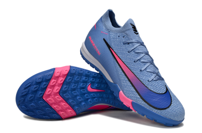 Unisex Nike Air Zoom Mercurial Vapor 16 Elite TF Football Shoes - Blue/Electric Blue/Neon Pink
