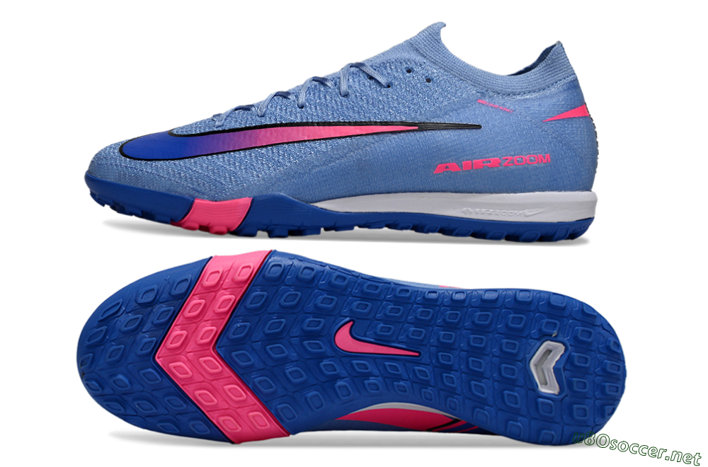 Unisex Nike Air Zoom Mercurial Vapor 16 Elite TF Football Shoes - Blue/Electric Blue/Neon Pink 1