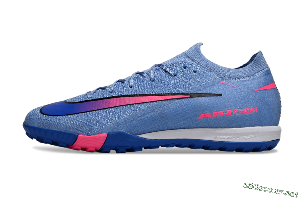 Unisex Nike Air Zoom Mercurial Vapor 16 Elite TF Football Shoes - Blue/Electric Blue/Neon Pink 0